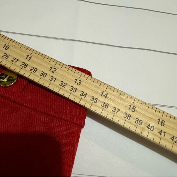 Loft Red Gold Knee Length Pencil Skirt Women’s Size 00 Petite - Picture 5 of 6